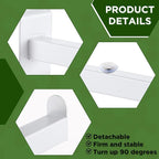 Zonon 24 Pcs 12 Inch Slatwall Shelf Bracket Heavy Duty Slatwall Shelves Display Hooks Hangers Paneling Accessories for Panel Retail Shop Garage Room Storage Organizer Exhibition(White)