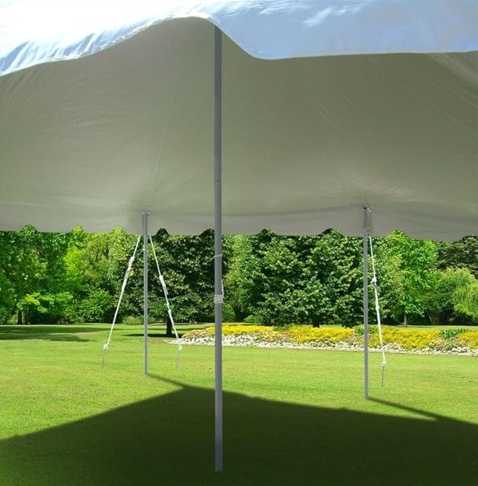 TentandTable 20' x 30' Premium Canopy Tent, White, Outdoor Pole Tent, 60-120 Person Capacity for Parties, Weddings, Events, Commercial and Residential Use, Large Heavy Duty Vinyl Canopy Tents