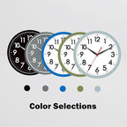 AKCISOT Wall Clock, Modern Small Wall Clocks Battery Operated 12 Inch, Silent Non-Ticking Analog Classic for Office, Home, Bathroom, Kitchen, Bedroom, School(Blue Gray)