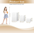 Cube Display Pedestal Stand for Bridal Shop, Square White Display Risers Columns, Party Event Decor Platform Base Showcase for Comic-Con Home Shop Boutiques (11.8*11.8*15.7in)