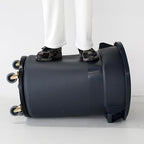 32 Gallon Outdoor Trash Can with Lid and Wheel, Sturdy Handle Rolling Trash Can for Outdoor, Garage, Backyard and Patio
