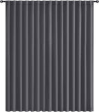 Hiasan Privacy Room Divider Patio Sliding Door Curtain Extra Wide Blackout Thermal Insulated Curtains with Back Tab & Rod Pocket for Bedroom Partition Living Room (120 x 96 Inches, Dark Grey)