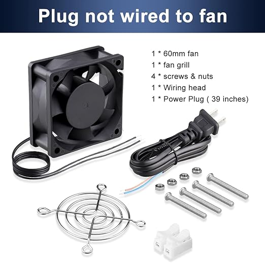Wathai EC Brushless Cooling Fan AC 110V 115V 120V 220V 240V Axial Fan Ball Bearing 60mm x 25mm