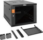 Tecmojo 9U Wall Mount Rack Cabinet, Heavy-Duty 176 Lbs High Load Capacity, 19” Enclosed Server Network Rack with Glass Door, 23.6” Deep – Elite Collection