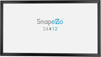 SnapeZo Photo Frame 12x24, Black, 1.25 Inch Aluminum Profile, Front-Loading Snap Frame, Wall Mounting, Professional Series