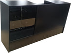 Only Hangers Combo Display Showcase with Register Stand Counter, Black, 72"