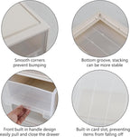12 Quart Stackable Plastic Drawer Unit, Stacking Desktop Drawer Boxes, 3 Packs