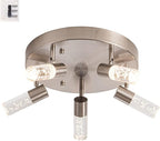 Dimmable LED Ceiling Spotlight Fixture，Adjustable Round Track Lighting, UL Driver Listed, 5-Light Directional Spotlight, Flush Mount Track Light Fixture, Canopy Switch Three Color changable.…