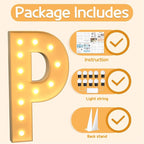 Marquee Letters 4 Feet Tall Large Light Up Letters P Happy Birthday Decorations Marry Me Proposal Engagement Party Decor Yellow Light Birthday Decorations Balloon Arch Kit Foam Sign P