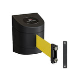 Crowd Control Warehouse - CCW Series WMB-230 Magnetic Wall Mount Retractable Belt Barrier - 30 Foot Belt, Yellow Belt with Black ABS Case