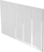Repa Market Air Vent Cover 20x12 Inch (Outer Dimensions) White Galvanized Steel Louvered Grill Cover with Mesh Screen/Wall or Ceiling Vent/HVAC Register for Indoor and Outdoor Ventilation