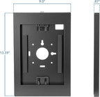 Mount-It! Anti-Theft Tablet Kiosk Wall Mount Compatible with iPad 10, 9, 8, Pro 10.5, Air 10.5, Locking Kiosk for iPad, Low-Profile Steel Security Tablet Wall Mount, Black