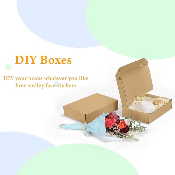 MEBRUDY 9x6x2 Inches Shipping Boxes Pack of 40, Small Corrugated Cardboard Box for Mailing Mailer Packing, Brown
