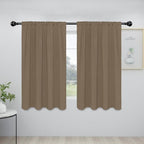 Easy-Going Rod Pocket Blackout Curtains for Bedroom, Room Darkening Window Curtains for Living Room, Thermal Insulated Noise Reduction Solid Window Drapes, 2 Panels(42x54 in, Camel)