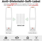 108 Pieces of 58 kHz Acousto-Magnetic (AM) Security Tag Labels, Compatible with 58 kHz EAS Systems. Features Simulated Barcodes