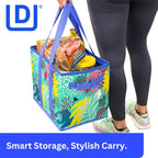 DURASACK Grocery Tote 3-Pack All-Purpose Collapsible Totes with Handles Kitchen Reusable Grocery Bags