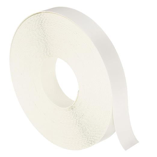 uxcell White Edge Banding Tape, 3/4 Inch x 50ft Pre-Glued Flexible Veneer Edge Edging Strips Wood Tape for Cabinet Repair and Furniture Restoration