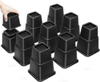 Bed Riser/Furniture Lift Bed/Bed risers/Furniture Lifter/Table risers/Frame Risers Create Under Bed Storage Heavy Duty for Furniture Height Adjustment (Black 9 Pack, 8 Inch)