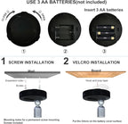 Spotlight Indoor, Battery Powered Spot Lights with Remote, Plant Uplights, Timer Dimmable Tree Spotlights, Picture Light for Wall Art Display Dartboard Painting Artwork Accent-2Pack