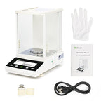 U.S. Solid 0.1mg Analytical Balance, 220g x 0.0001g, Lab Electronic Scale with Automatic Internal Calibration, Electromagnetic Transducer, RS232, Overload Protection, Piece Counting, 4 Weighing Units