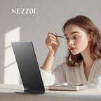 Rectangular Makeup Mirror for Desk, 12 inch Aluminum Free Standing Table Mirror, Bathroom Counter Mirror, Space Black