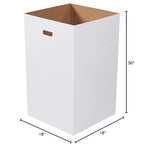 BOX USA 40 Gallon 18" L x 18" W x 30" H 10-Pack Cardboard Trash Cans and Recycling Bins, Reusable or Disposable Pop Up Garbage Boxes for Parties, Outdoor Events, Heavy Duty, Plain