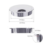 2 Pack Desk Grommet 2 Inch 50mm, Zinc Alloy Computer Desk Wire Hole Cover, Office Desktop Cord Cable Hole Metal Ring, Silver Tone