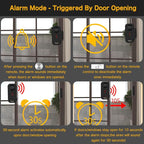 Personal Security Waterproof Door/Window Alarm - IP66 Waterproof with Remote Control, 113dB, Alarm/Doorbell Mode, Upgraded door gap spacing - Indoor/Outdoor Anti-Theft (1 Main Unit & 1 Remote Control)