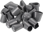 uxcell 20pcs Rubber End Caps 14mm ID Vinyl PVC Round Tube Bolt Cap Cover Screw Thread Protectors Dark Grey