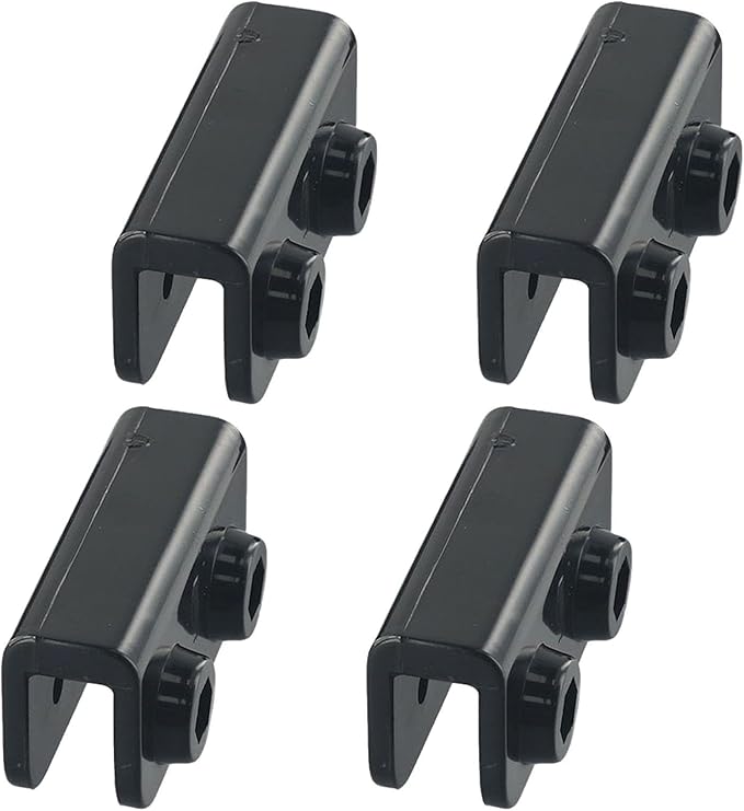 1Pc/4Pcs 2-Way Pop-up Gazebo Replacement Connector Spare Parts Rectangular Bracket Set, Canopy Truss Connector Replacement Parts Replacement Parts Black(4-Pcs)