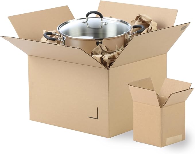 The Boxery 6"x6"x6" Brown/Kraft Corrugated Cardboard Shipping Boxes 100-Pack | Mailing, Packing, Moving & Storage for Business/Home – Durable - Eco-Friendly, Recyclable - Made in the USA
