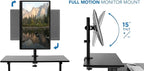 Mount-It! Mobile Computer Cart with Monitor Mount for Screen up to 32", Portable Desk on Wheels, Rolling Laptop Stand for Teachers, Office, Classroom, Rise up to 53", Podium, Keyboard Tray, Black