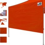 Eurmax USA 10ft Instant Canopy SunWall Canopy Tent Sidewall for Pop Up Canopy Tent,1 Pack Removable Sidewall Only(Orange)