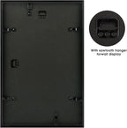 Frametory, 11x17 Metal Picture Frame with Mat for 8x12 Picture & Real Glass, Aluminum Photo Frame Collection (Black, 2 Pack)