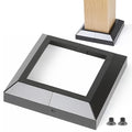 5.5"x5.5"（Actual: 5.5"x5.5"） Deck Post Base Cover Decorative Post Base Trim Skirt Black Aluminum 4Pack