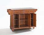 Kitchen Island with Stainless Steel Top - Spacious Cart with Drawers & Cabinets