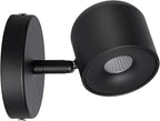Aisilan Black 7W Dimmable Modern Wall Sconce Fixture LED Adjustable Wall Spotlight Aluminum Bedside Reading Lighting Warm White 3000K