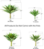 Velener Artificial Agave Plant Set,18 Inch, Faux Aesthetic Plants for Home Decor, Realistic UV Resistant Fake Agave Plants Without Pot, Set of 2