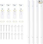 VANoopee H Track Lighting Rails Kit, 13FT H Type Track Rails White with End Caps and Live End Feed Connector, Compatible with Single Circuit 120V H Style Track System, for H LED Track Lighting Heads
