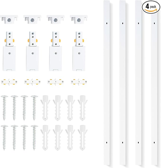 VANoopee H Track Lighting Rails Kit, 13FT H Type Track Rails White with End Caps and Live End Feed Connector, Compatible with Single Circuit 120V H Style Track System, for H LED Track Lighting Heads