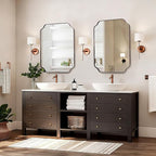 ANDY STAR Brushed Bronze Scalloped Mirror, 22"x30" Bathroom Vanity Mirror, Antique Scalloped Mirror in Premium Stainless Steel Frame, Timeless Shape with Unique Flair, Ideal for Home Remodel