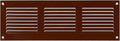 Repa Market 12x4 Inch Air Vent Cover/Brown Galvanized Steel Louvered Grill Cover with Mesh Screen/Wall or Ceiling Vent/Durable Flush Mount HVAC Register for Indoor and Outdoor Ventilation