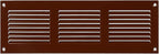 Repa Market 12x4 Inch Air Vent Cover/Brown Galvanized Steel Louvered Grill Cover with Mesh Screen/Wall or Ceiling Vent/Durable Flush Mount HVAC Register for Indoor and Outdoor Ventilation