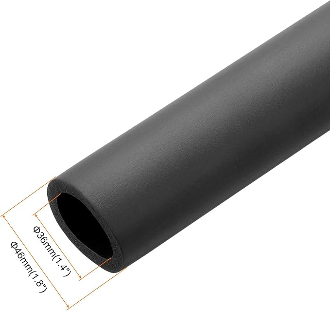 uxcell Foam Tubing for Handle Grip Support, 36mm ID 46mm OD 1m Length Black