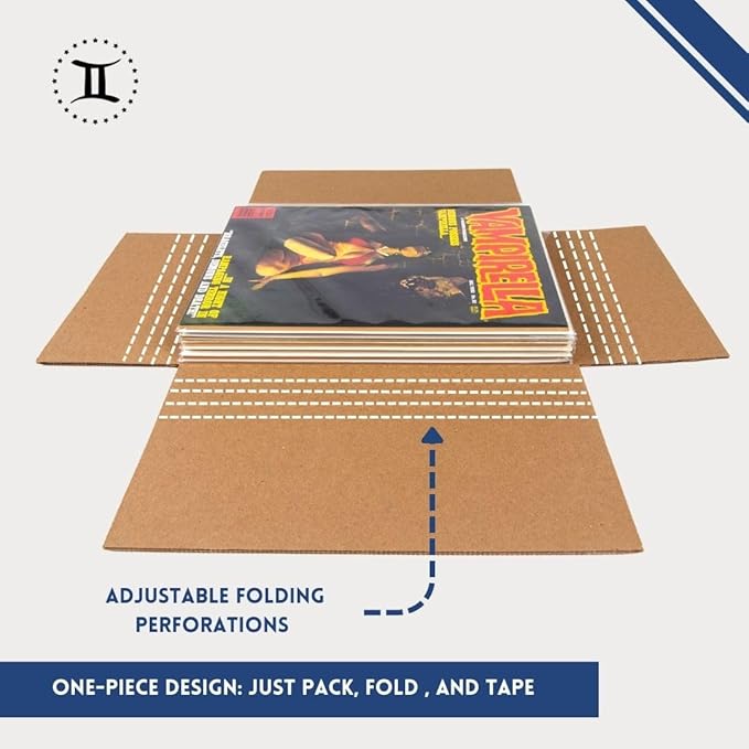 Gemini Magazine and Comic Book Mailers for Shipping (8.5x11x2’’ – 50 Pack) | US-Made Corrugated Cardboard Stay Flat Mailers with Expandable Capacity | Great For Shipping Documents, Photos, and More.