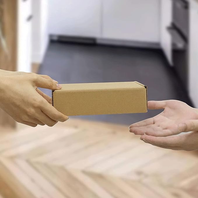 MEBRUDY 7x5x2 Inches Shipping Boxes Pack of 25, Small Corrugated Cardboard Box for Mailing Packing Literature Mailer