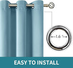BGment Room Darkening Curtains 84 Inches Long - Grommet Thermal Insulated Drapes Window Treatment Curtains for Bedroom, 2 Panels, 52 x 84 Inch, Greyish Blue