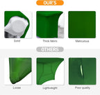 SEPARO 2 Pack 6 Ft Forest Green Table Cover Fitted Rectangular Tablecloth Stretchable Fabric Table Cloth 6 ft Wrinkle-Free for Party Tradeshows Banquet Weddings Cocktail
