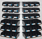 WALLPEG Peg Board Bin Kit - 5 LARGE BLACK PEGBOARD BINS - Pegboard Parts Storage Craft Organizer Tool Peg Board Workbench Bins Accessories -MADE IN USA-