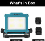 Cordless LED Work Light Compatible with Makita 18-20V Battery, Magnetic Base for Under Hood, 4000 LM 25 W Brightness Adjustable, Flickerless, (Light Only/Charger Not Included)